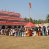 Devotees in queue to enter the Annakshetra